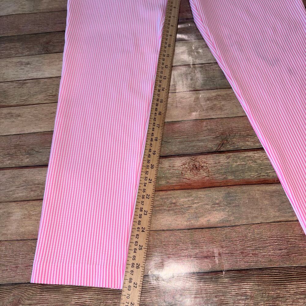 Resort Wear Lilly Pulitzer Luxletic Corso Pant Havana Pink Seersucker Striped 12 - Picture 4 of 10